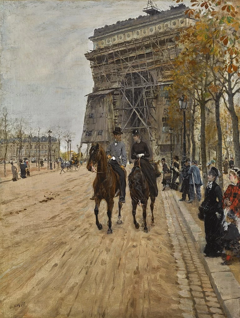 Giuseppe De Nittis - L'Arco di Trionfo a Parigi in restauro